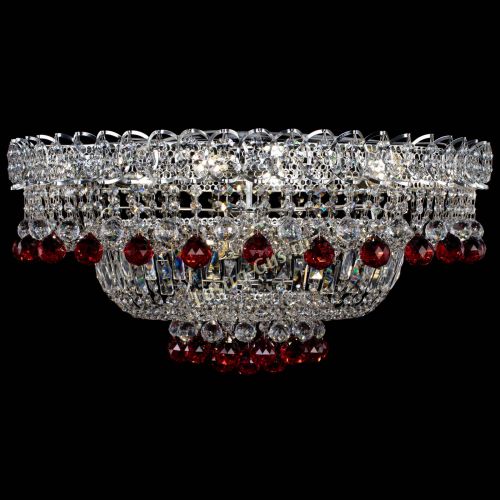 Люстра Хрустальный каскад №3 Шар красная в Ижевске Гусь Хрустальный