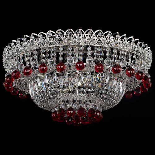Люстра Хрустальный каскад №3 Шар красная в Ижевске Гусь Хрустальный