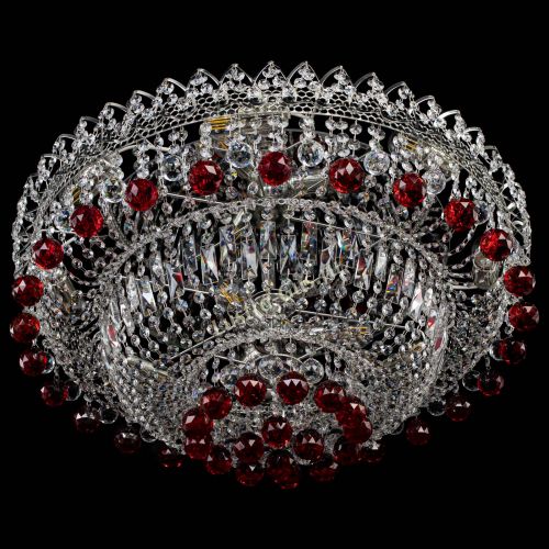 Люстра Хрустальный каскад №3 Шар красная в Ижевске Гусь Хрустальный