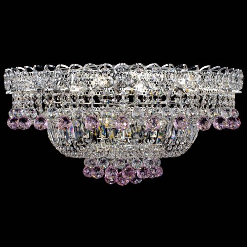 Люстра Хрустальный каскад №3 Шар розовая в Ижевске Гусь Хрустальный