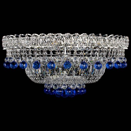 Люстра Хрустальный каскад №3 Шар синяя в Ижевске Гусь Хрустальный