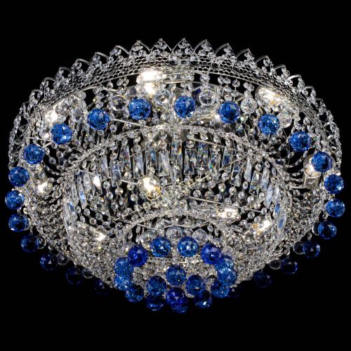 Люстра Хрустальный каскад №3 Шар синяя в Ижевске Гусь Хрустальный