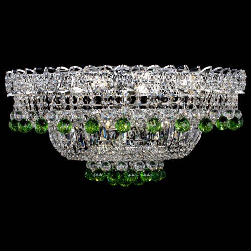 Люстра Хрустальный каскад №3 Шар зеленая в Ижевске Гусь Хрустальный