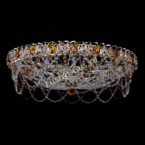 Люстра Каскад Ажур 700 мм чайный в Ижевске Гусь Хрустальный