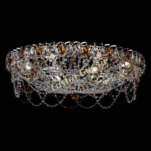 Люстра Каскад Ажур 700 мм чайный в Ижевске Гусь Хрустальный