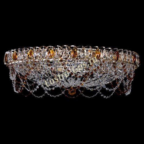 Люстра Каскад Ажур 700 мм чайный в Ижевске Гусь Хрустальный