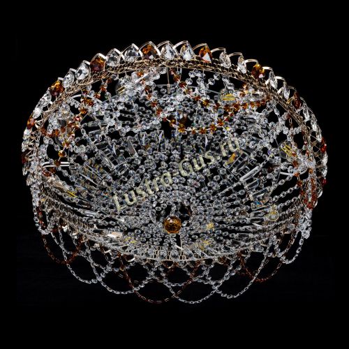 Люстра Каскад Ажур 700 мм чайный в Ижевске Гусь Хрустальный