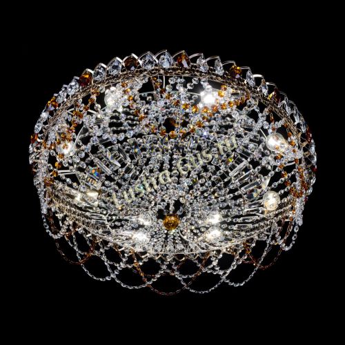 Люстра Каскад Ажур 700 мм чайный в Ижевске Гусь Хрустальный