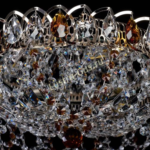 Люстра Хрустальный Каскад Ажур чайный в Ижевске Гусь Хрустальный