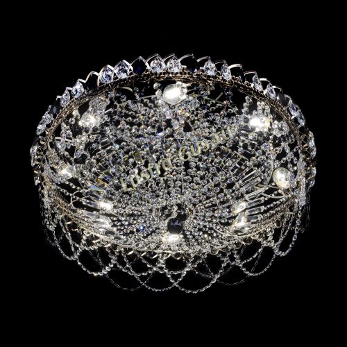 Люстра Каскад Ажур 700 мм черный в Ижевске Гусь Хрустальный