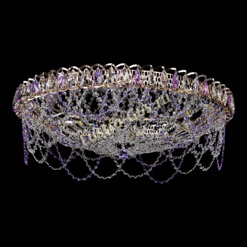 Люстра Каскад Ажур 700 мм фиолетовый в Ижевске Люстра Каскад Ажур 700 мм фиолетовый в Ижевске