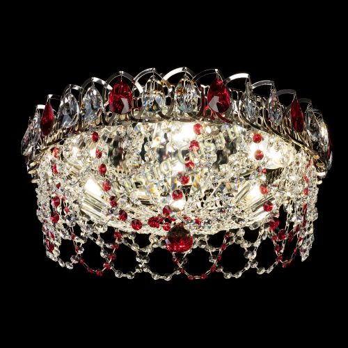 Люстра Хрустальный Каскад Ажур красный в Ижевске Гусь Хрустальный