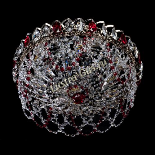 Люстра Хрустальный Каскад Ажур красный в Ижевске Гусь Хрустальный