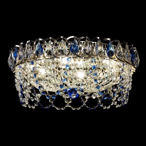 Люстра Хрустальный Каскад Ажур синий в Ижевске Гусь Хрустальный