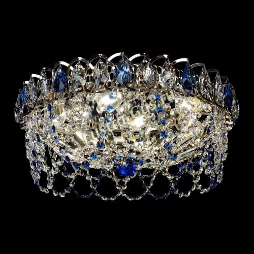 Люстра Хрустальный Каскад Ажур синий в Ижевске Гусь Хрустальный