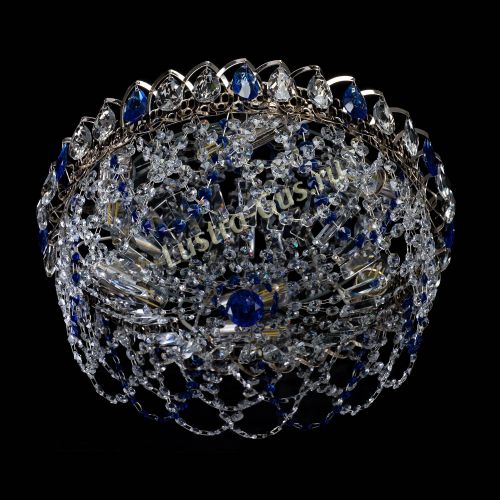 Люстра Хрустальный Каскад Ажур синий в Ижевске Гусь Хрустальный
