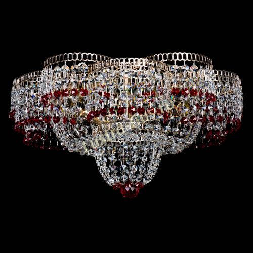 Люстра Камелия №1 красная в Ижевске Гусь Хрустальный