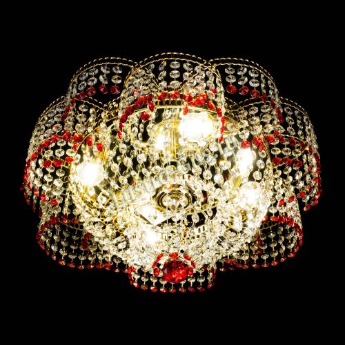 Люстра Камелия №1 красная в Ижевске Гусь Хрустальный