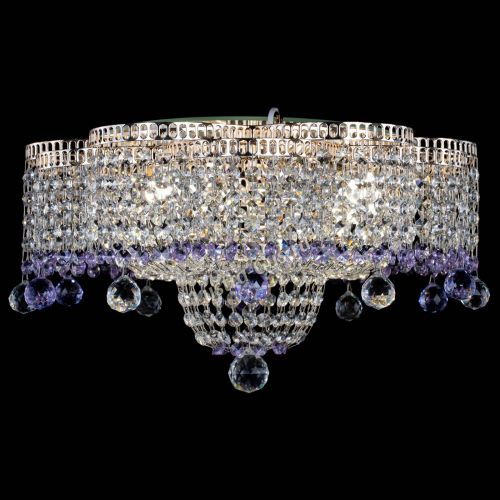 Люстра Камелия №4 фиолетовая в Ижевске Гусь Хрустальный