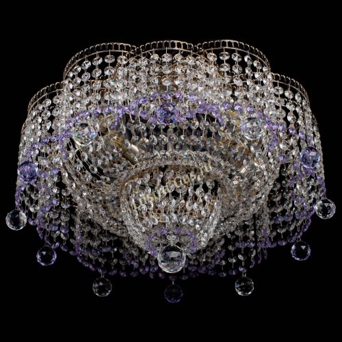 Люстра Камелия №4 фиолетовая в Ижевске Гусь Хрустальный