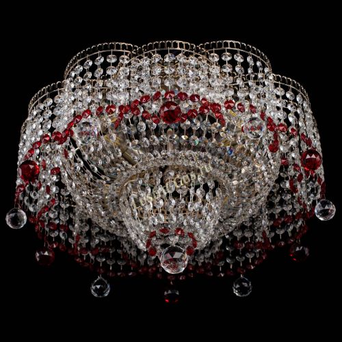 Люстра Камелия №4 красная в Ижевске Гусь Хрустальный
