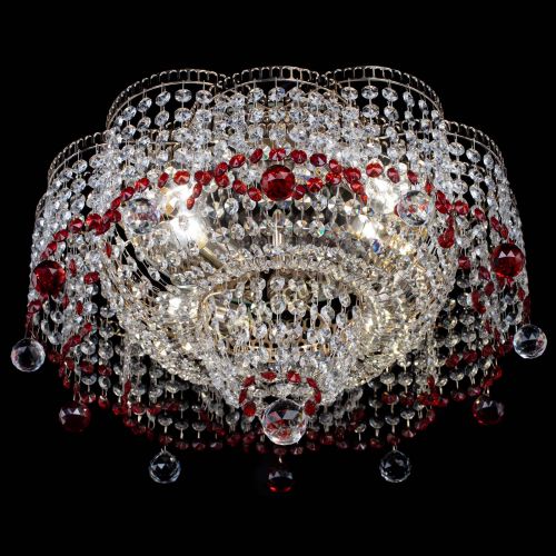 Люстра Камелия №4 красная в Ижевске Гусь Хрустальный