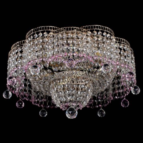 Люстра Камелия №4 розовая в Ижевске Гусь Хрустальный