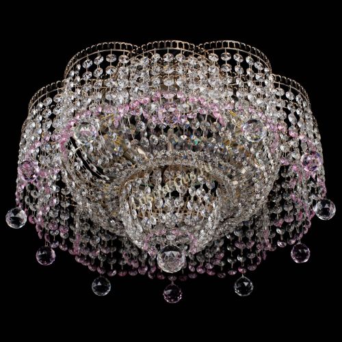 Люстра Камелия №4 розовая в Ижевске Гусь Хрустальный