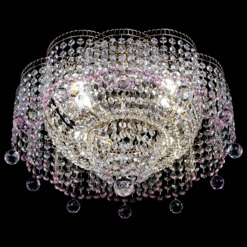 Люстра Камелия №4 розовая в Ижевске Гусь Хрустальный