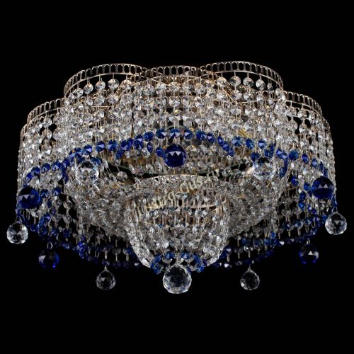 Люстра Камелия №4 синяя в Ижевске Гусь Хрустальный