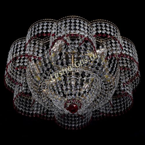 Люстра Камелия №1 красная в Ижевске Гусь Хрустальный