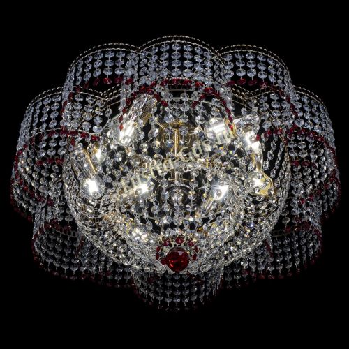 Люстра Камелия №1 красная в Ижевске Гусь Хрустальный