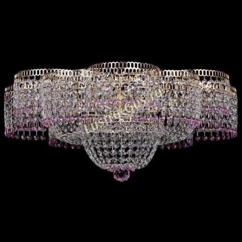 Люстра Камелия №1 розовая в Ижевске Гусь Хрустальный