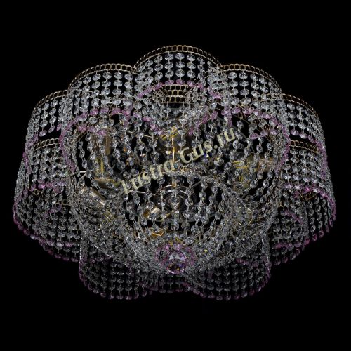 Люстра Камелия №1 розовая в Ижевске Гусь Хрустальный