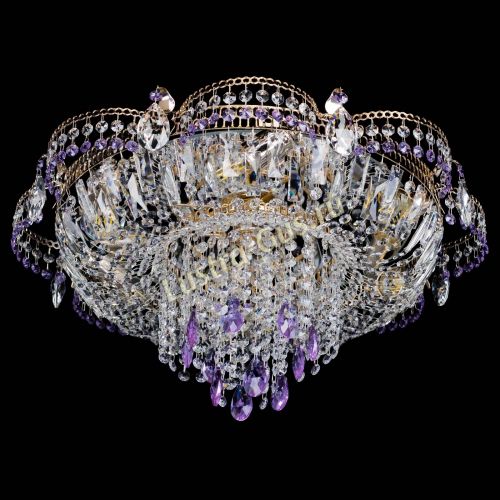 Люстра Камея №1 фиолетовая в Ижевске Гусь Хрустальный