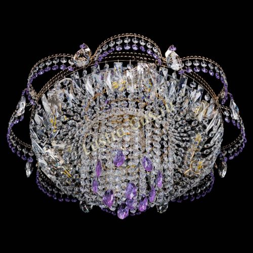 Люстра Камея №1 фиолетовая в Ижевске Гусь Хрустальный