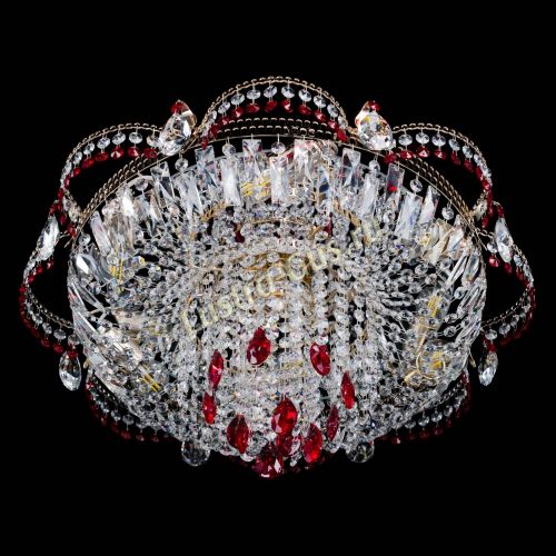 Люстра Камея №1 красная в Ижевске Гусь Хрустальный