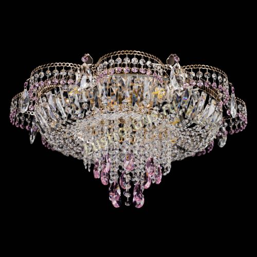 Люстра Камея №1 розовая в Ижевске Гусь Хрустальный