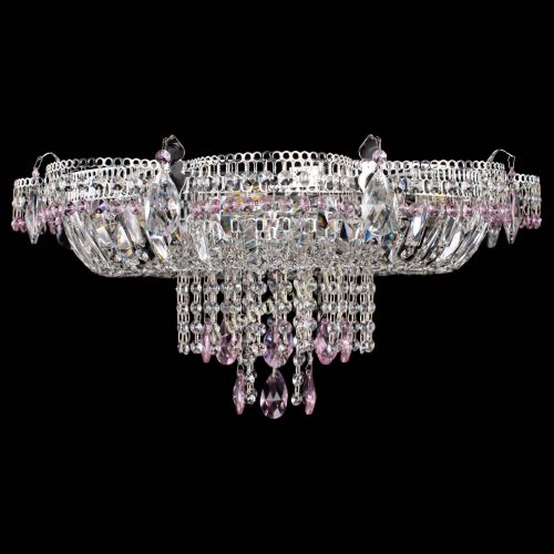 Люстра Камея №1 розовая в Ижевске Гусь Хрустальный