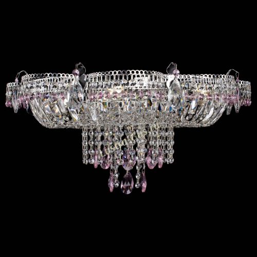 Люстра Камея №1 розовая в Ижевске Гусь Хрустальный