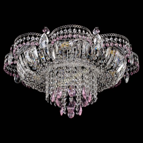 Люстра Камея №1 розовая в Ижевске Гусь Хрустальный