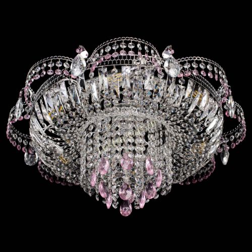 Люстра Камея №1 розовая в Ижевске Гусь Хрустальный