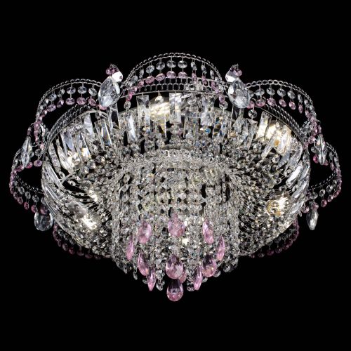 Люстра Камея №1 розовая в Ижевске Гусь Хрустальный