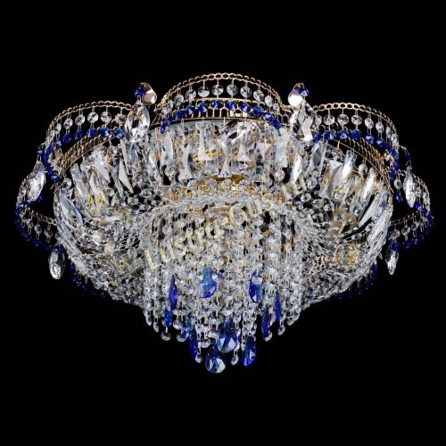 Люстра Камея №1 синяя в Ижевске Гусь Хрустальный