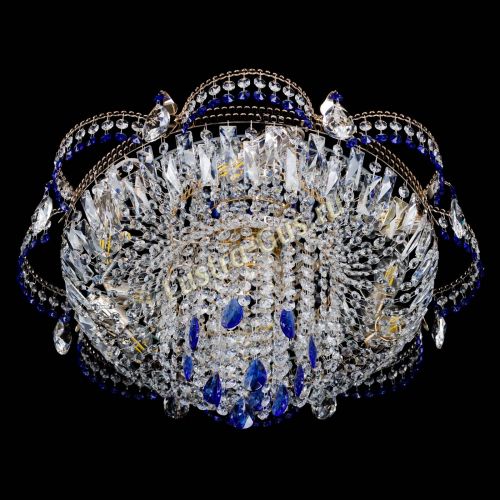 Люстра Камея №1 синяя в Ижевске Гусь Хрустальный