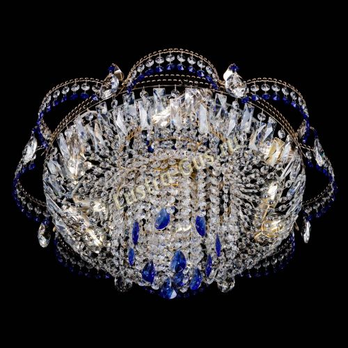 Люстра Камея №1 синяя в Ижевске Гусь Хрустальный