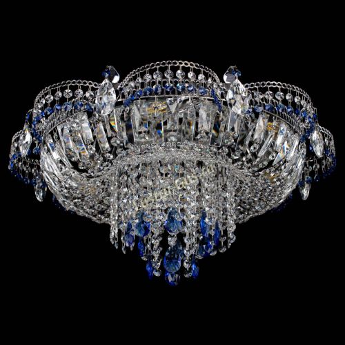 Люстра Камея №1 синяя в Ижевске Гусь Хрустальный