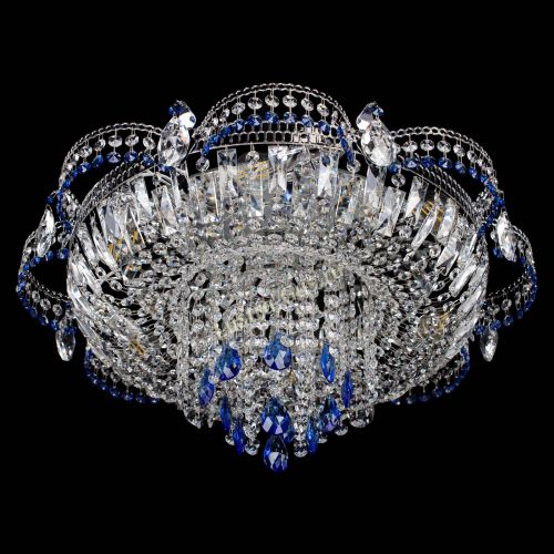 Люстра Камея №1 синяя в Ижевске Гусь Хрустальный