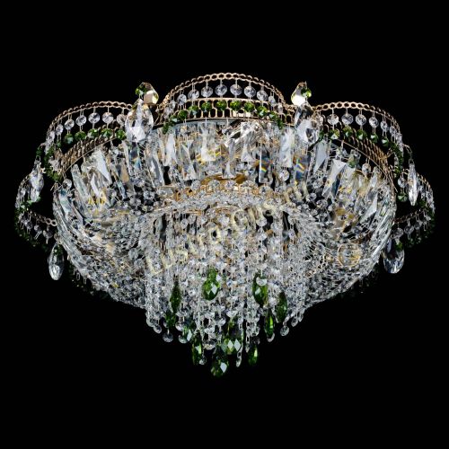 Люстра Камея №1 зеленая в Ижевске Гусь Хрустальный