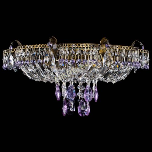 Люстра Камея №4 под бронзу фиолетовая в Ижевске Гусь Хрустальный